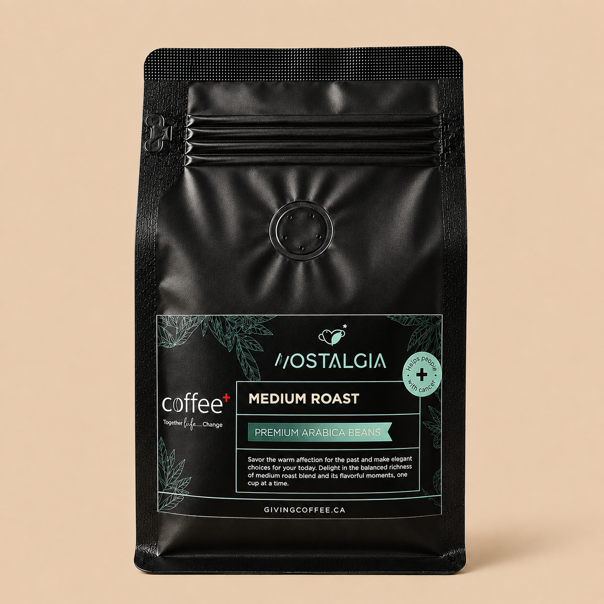 Nostalgia medium roast Ethiopian coffee bag by COFFEE+