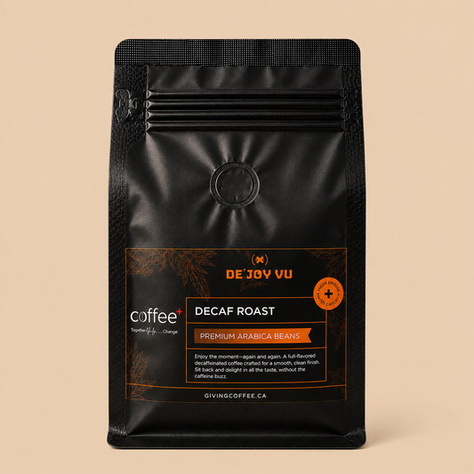 De Joy Vu water-processed decaf Ethiopian coffee bag by COFFEE+