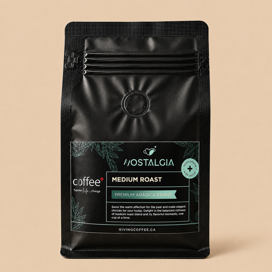 Nostalgia medium roast Ethiopian coffee bag by COFFEE+